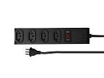 PROTETOR ELETRÔNICO TASCHIBRA 4 TOMADAS 2P+T 1m 10A