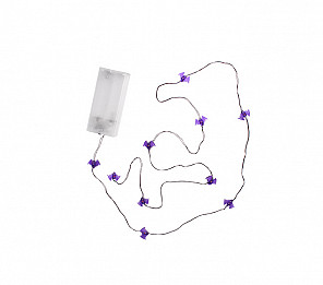 CORDÃO HALLOWEEN TASCHIBRA LED 10 MORCEGOS ROXO 2X