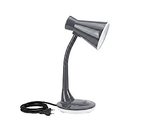 LUMINÁRIA MESA TLM 03 TASCHIBRA E27 CINZA