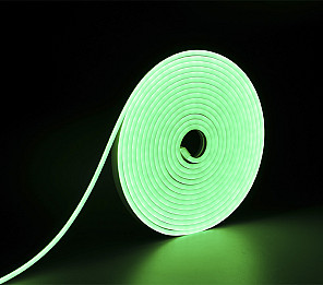 12V - FITA LED TASCHIBRA NEON FLEX 8W 120 LEDS/M 5M VERDE IP65