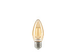 LÂMPADA LED FILAMENTO VINTAGE VELA B35 3W AUTOVOLT ÂMBAR E27