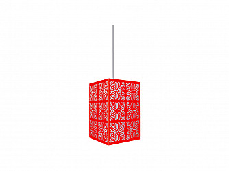 NÃO PUBLICAR, FORA DE LINHA - PENDENTE TASCHIBRA RENDA 102 E27 VERMELHO