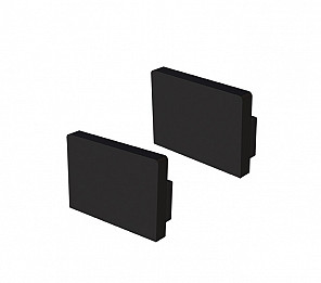 ACESSÓRIOS PERFIL VERTEX 20 TAMPA / PRESILHA SOB 14X20mm PRETO FOSCO