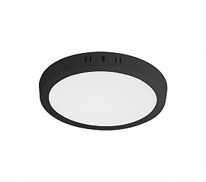 PAINEL LED TASCHIBRA 18W LUX REDONDO SOBREPOR PRETO