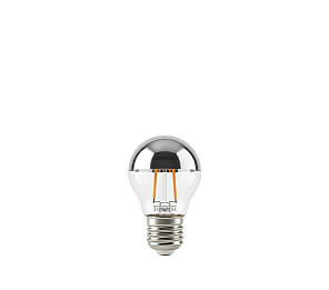 LÂMPADA LED TASCHIBRA FILAMENTO DEFLETORA ESPELHADA GLOBO G45