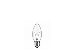 LÂMPADA INCANDESCENTE TASCHIBRA VELA LISA CLARA 25W