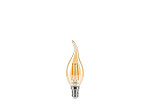 LÂMPADA LED TASCHIBRA FILAMENTO VINTAGE VELA BICO TORCIDO B35 3W ÂMBAR E14