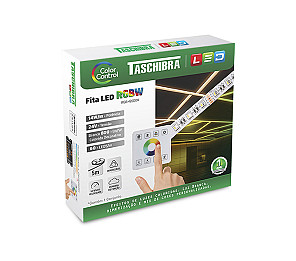 FITA LED TASCHIBRA COLOR CONTROL 14W 60 LEDS/M 5M 24V IP20 COM CONTROLE