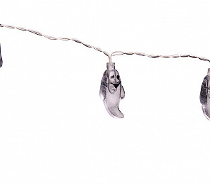 CORDÃO HALLOWEEN TASCHIBRA LED 10 FANTASMAS TRASPARENTE