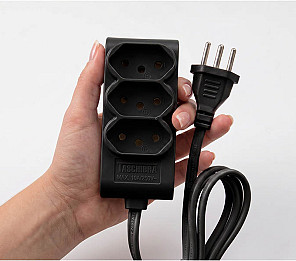EXTENSÃO TASCHIBRA 3 TOMADAS 2P+T 5m 10A