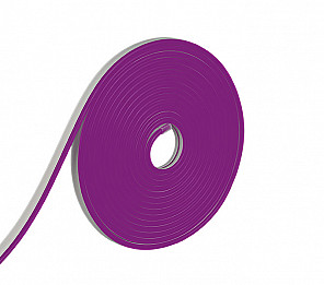 FITA LED NEON FLEX TASCHIBRA 8W 120 LEDS/M 5M 12V COM FONTE AUTOVOLT IP65 VIOLETA