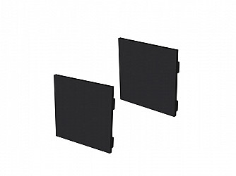ACESSÓRIOS PERFIL ZENITH 50 TAMPA / PRESILHA SOB 50X50mm PRETO FOSCO