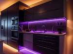 12V - FITA LED NEON FLEX TASCHIBRA 8W 120 LEDS/M 5M COM FONTE AUTOVOLT IP65 VIOLETA
