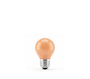 LÂMPADA INCANDESCENTE BOLINHA LARANJA 15W TASCHIBRA