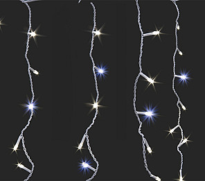 CORTINA LUMINOSA TASCHIBRA 196 LED ESTÁTICA SIMETRICA COM LED FLASH ISOL BR 3000K