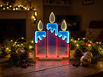 FIGURA ILUMINADA TASCHIBRA LED LUZ INFINITA VELAS 40CM AUTOVOLT