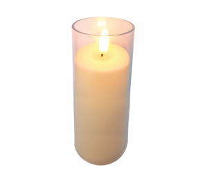 VELA LED TASCHIBRA DECORATIVA COM CASTIÇAL 15,5CM PILHA