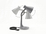 LUMINÁRIA MESA TLM 03 TASCHIBRA E27 CINZA