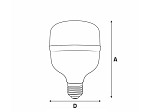 LÂMPADA HIGH LED  TASCHIBRA TKL 270 / 50W E27