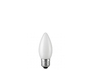 LÂMPADA INCANDESCENTE TASCHIBRA VELA LISA LEITOSA 40W