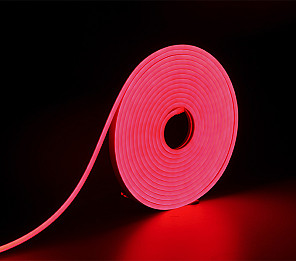 12V - FITA LED TASCHIBRA NEON FLEX 8W 120 LEDS/M 5M VERMELHA IP65