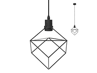 PENDENTE TASCHIBRA CUBE PRETO 1XE27