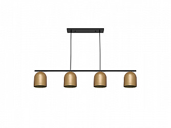 PENDENTE TASCHIBRA FOLK 4XE27 OURO