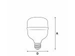LÂMPADA HIGH LED TASCHIBRA TKL 225 / 40W E27