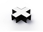 EMENDA X ZENITH 50x50 TETO/TETO PRETO FOSCO