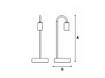 ABF-142 ABAJUR TASCHIBRA FLAM 1XE27 PRETO FOSCO