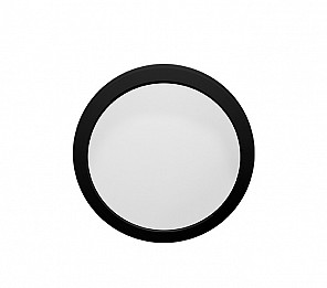 PAINEL LED 12W LYS REDONDO SOBREPOR PRETO