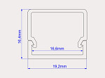 PERFIL COM TAMPAS TASCHIBRA CIMO 20X17 SOB. 3M