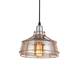 PENDENTE TASCHIBRA ARO 260 1XE27 AMBAR