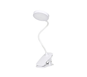 LUMINÁRIA DE MESA LED TASCHIBRA PUCK RECARREGÁVEL COM PRESILHA