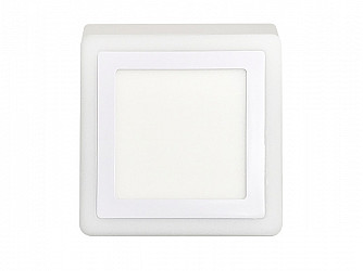 PAINEL LED DUAL COLOR 18W+6W SOBREPOR QUADRADO