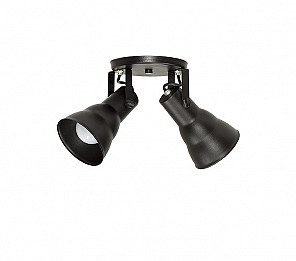 SPOT TASCHIBRA CIRCULAR HOL 2XE27 PRETO