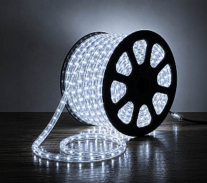 CORDA LUMINOSA LED PRO 100 METROS 13MM 2 FIOS BRANCA TASCHIBRA
