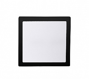 PAINEL LED 18W LYS QUADRADO SOBREPOR PRETO