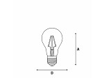 LÂMPADA LED TASCHIBRA FILAMENTO VINTAGE A60 AUTOVOLT FUME