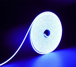 12V - FITA LED TASCHIBRA NEON FLEX 8W 120 LEDS/M 5M AZUL IP65