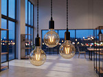 LÂMPADA LED FILAMENTO VINTAGE GLOBO G95  AUTOVOLT ÂMBAR