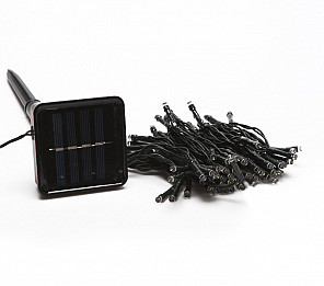 CORDAO TASCHIBRA 100 LEDS ENERGIA SOLAR BRANCO