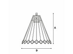 PENDENTE TASCHIBRA DRESS M COBRE 1XE27