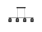 PENDENTE TASCHIBRA FOLK 4XE27 PRETO FOSCO