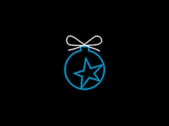 ARMAÇÃO LUMINOSA LED BOLA ESTRELADA 65x88cm 18W