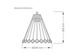 PENDENTE TASCHIBRA DRESS G COBRE 1XE27