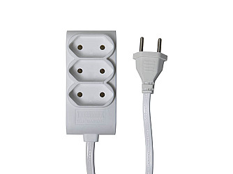 EXTENSÃO TASCHIBRA 3 TOMADAS 2P 5m 10A