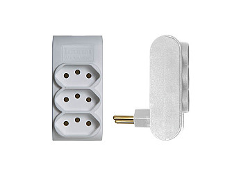 MULTIPLICADOR TASCHIBRA 3 TOMADAS 2P+T 10A